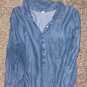 Blue jean long sleeve dress